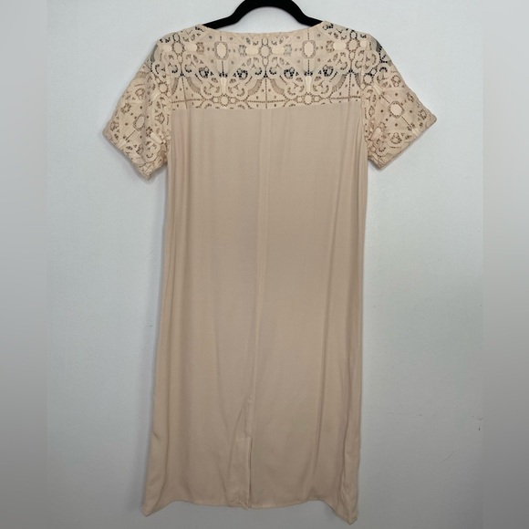 SIMONS blush pink lace neckline dress - Picture 7 of 8